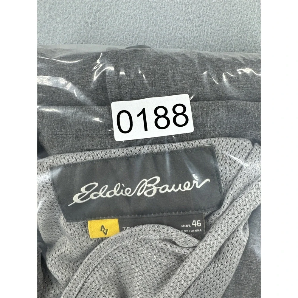Eddie Bauer Blazer Men's Size 46 Gray Travel Stretch Blazer Jacket Excellent